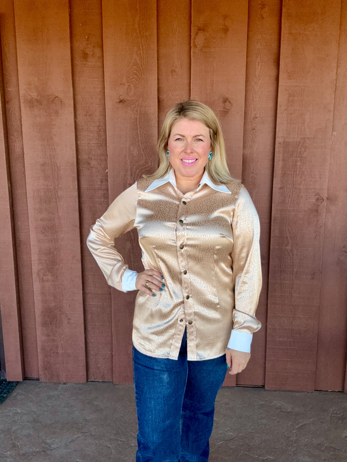 Gold Satin Shirt