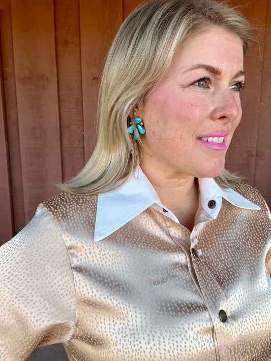 Gold Satin Shirt