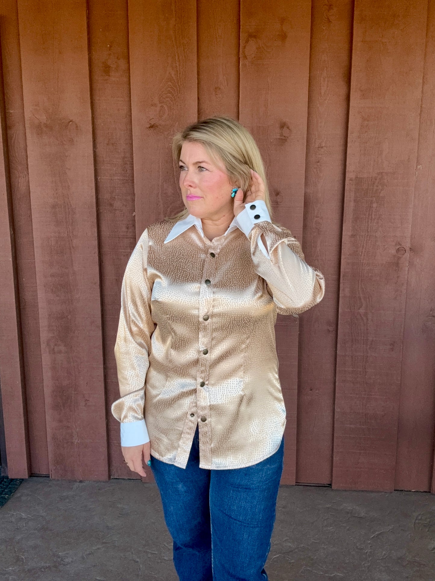 Gold Satin Shirt