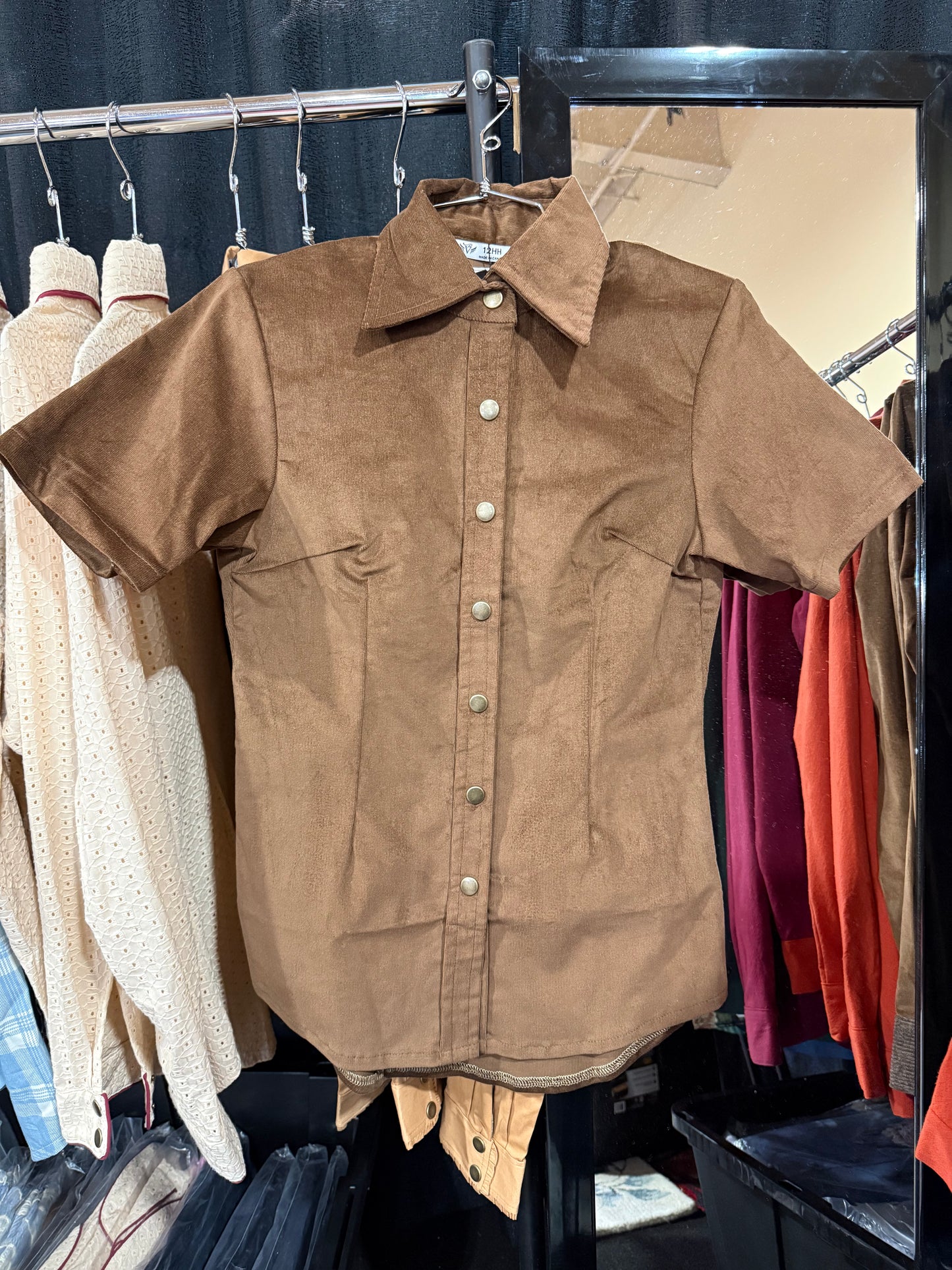 Espresso Corduroy Short Sleeve Shirt