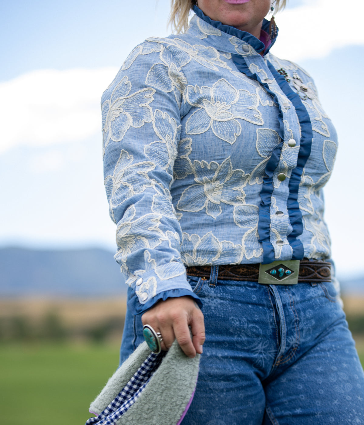 Paris Chambray Floral Shirt
