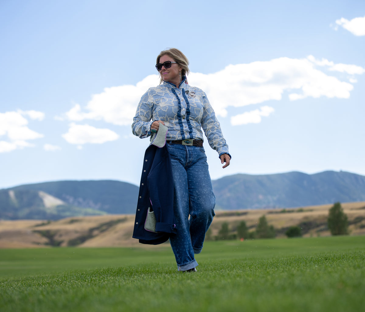 Navy, Sage & French Mauve Chore Coat