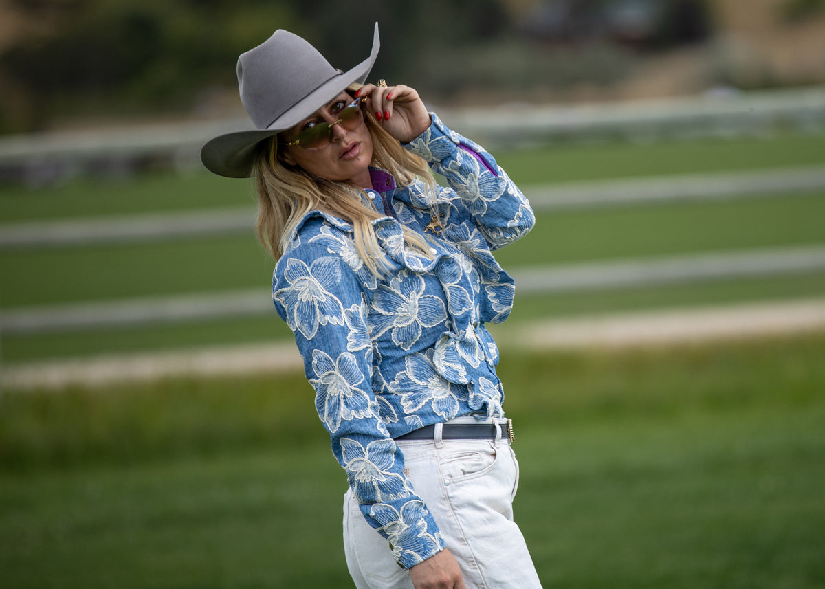 Salinas Chambray Floral Shirt